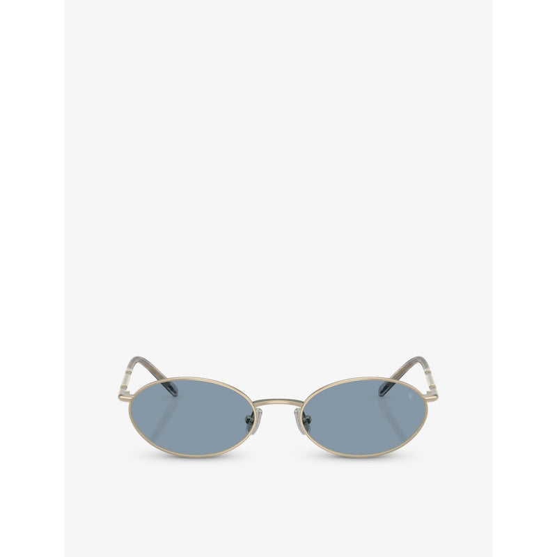 Brunello Cucinelli oval-frame titanium sunglasses BC2006ST (British brand)