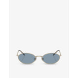 Brunello Cucinelli oval-frame titanium sunglasses BC2006ST (British brand)
