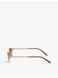 Brunello Cucinelli oval titanium sunglasses (British brand)