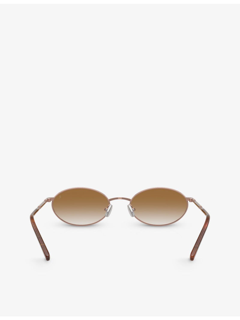 Brunello Cucinelli oval titanium sunglasses (British brand)