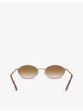 Brunello Cucinelli oval titanium sunglasses (British brand)