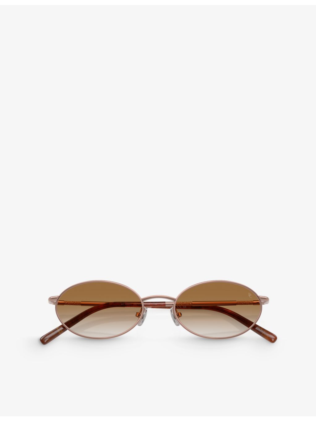 Brunello Cucinelli oval titanium sunglasses (British brand)