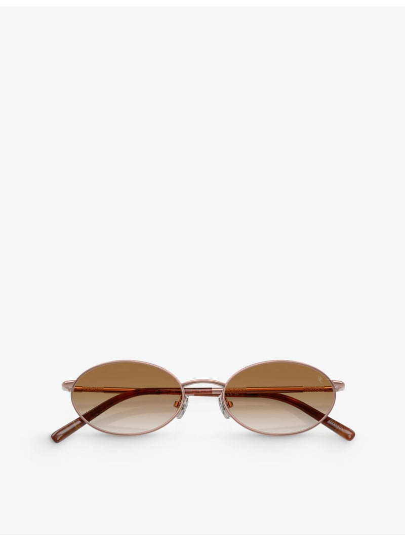 Brunello Cucinelli oval titanium sunglasses (British brand)