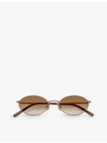 Brunello Cucinelli oval titanium sunglasses (British brand)