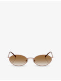 Brunello Cucinelli oval titanium sunglasses (British brand)