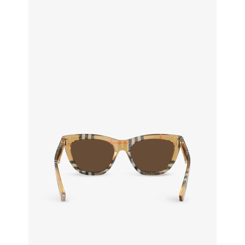 Burberry cat-eye acetate sunglasses with gold hardware BE4435 - British product
