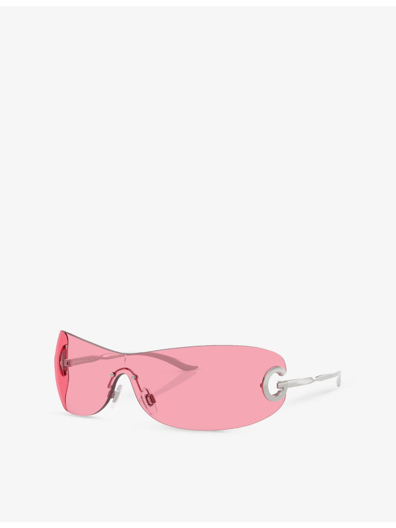 Dolce & Gabbana DG2308 shield-frame metal sunglasses, UK version