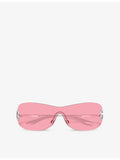 Dolce & Gabbana DG2308 shield-frame metal sunglasses, UK version