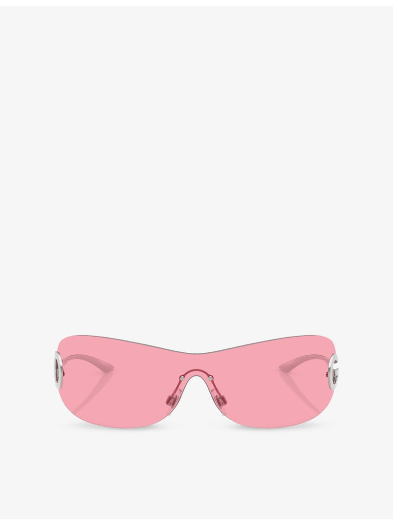 Dolce & Gabbana DG2308 shield-frame metal sunglasses, UK version