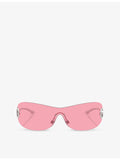 Dolce & Gabbana DG2308 shield-frame metal sunglasses, UK version