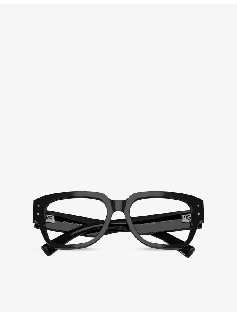 Dolce & Gabbana DG3405 square-frame acetate optical glasses, imported from the UK