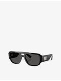 Dolce & Gabbana pilot-frame acetate sunglasses with gold hardware - British product