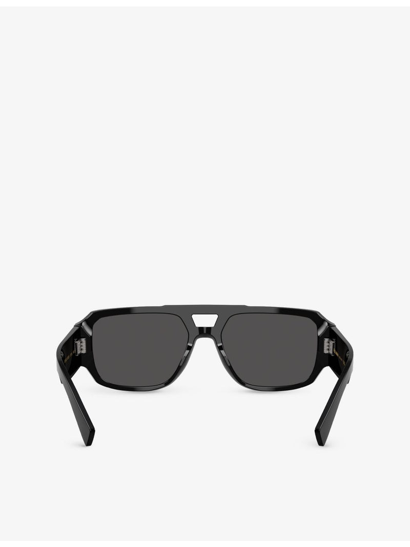 Dolce & Gabbana pilot-frame acetate sunglasses with gold hardware - British product