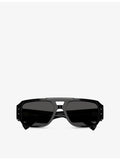 Dolce & Gabbana pilot-frame acetate sunglasses with gold hardware - British product