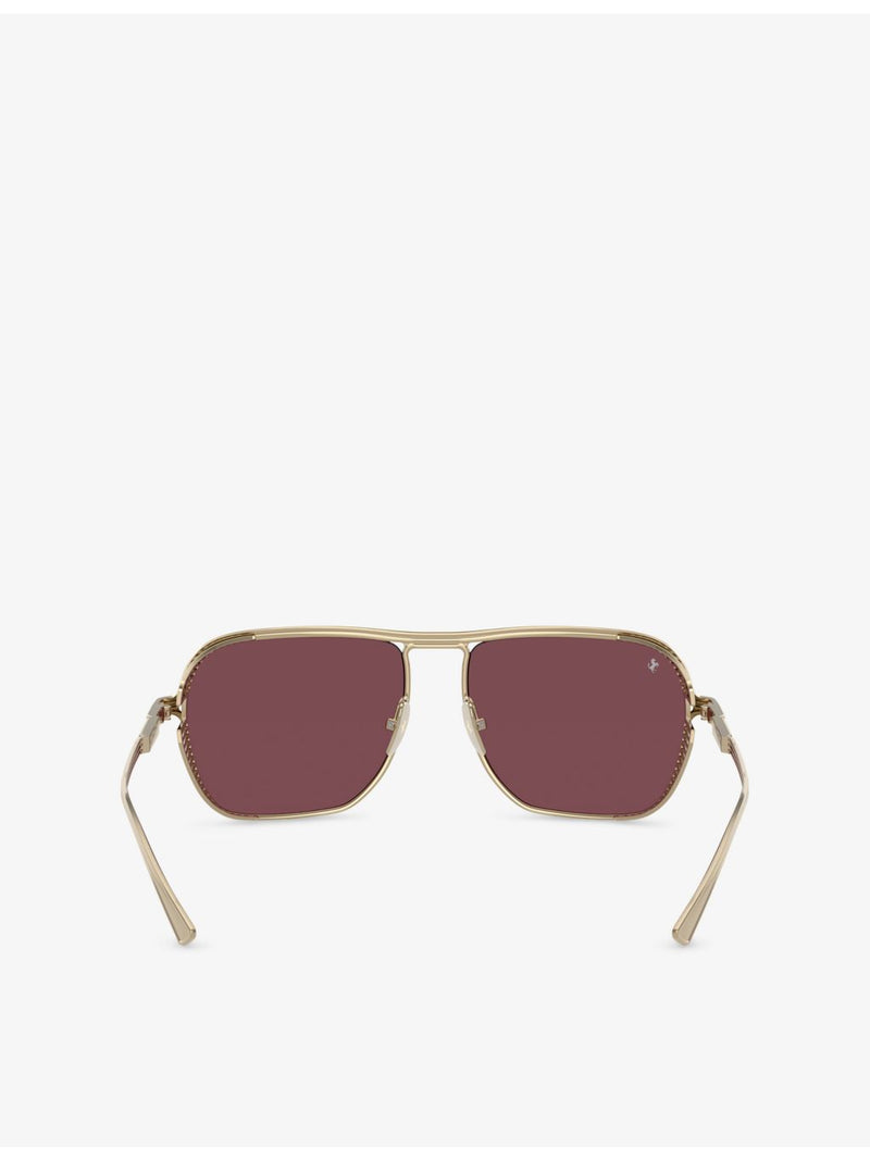 Ferrari square-frame metal sunglasses (British brand)