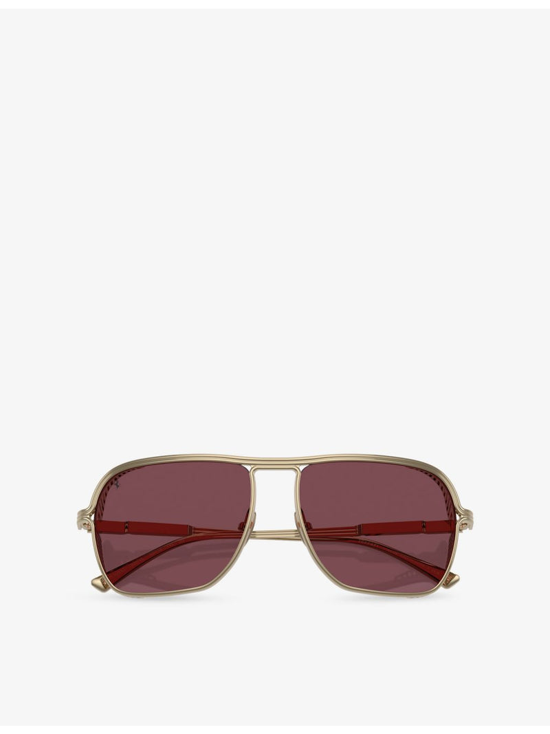Ferrari square-frame metal sunglasses (British brand)