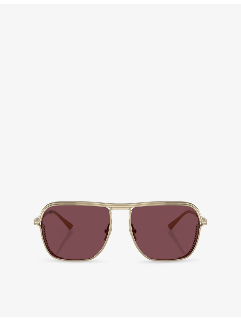 Ferrari square-frame metal sunglasses (British brand)