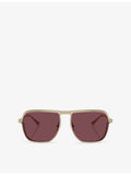 Ferrari square-frame metal sunglasses (British brand)