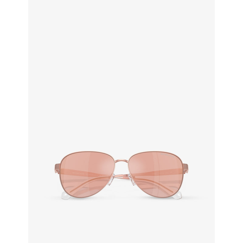 Michael Kors sunglasses pilot frame metal rose-gold - British product