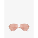 Michael Kors sunglasses pilot frame metal rose-gold - British product