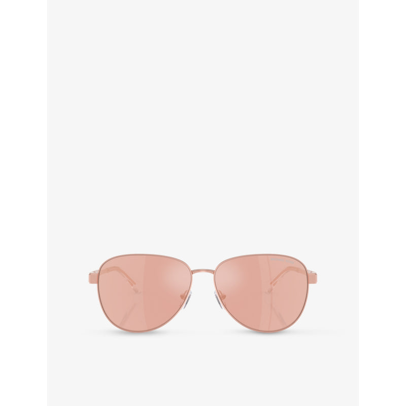 Michael Kors sunglasses pilot frame metal rose-gold - British product