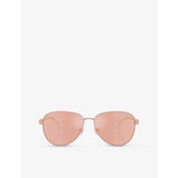 Michael Kors sunglasses pilot frame metal rose-gold - British product
