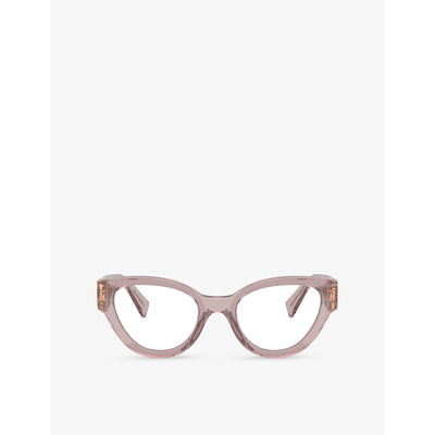 selfridges Miu Miu MU 01VV Cat-Eye Acetate Optical Glasses- Buy online at McGrocer