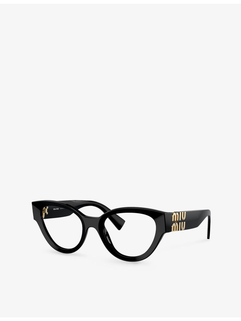 Miu Miu phantos frame acetate optical glasses, clear lenses - British product