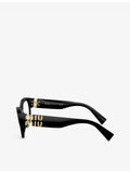 Miu Miu phantos frame acetate optical glasses, clear lenses - British product