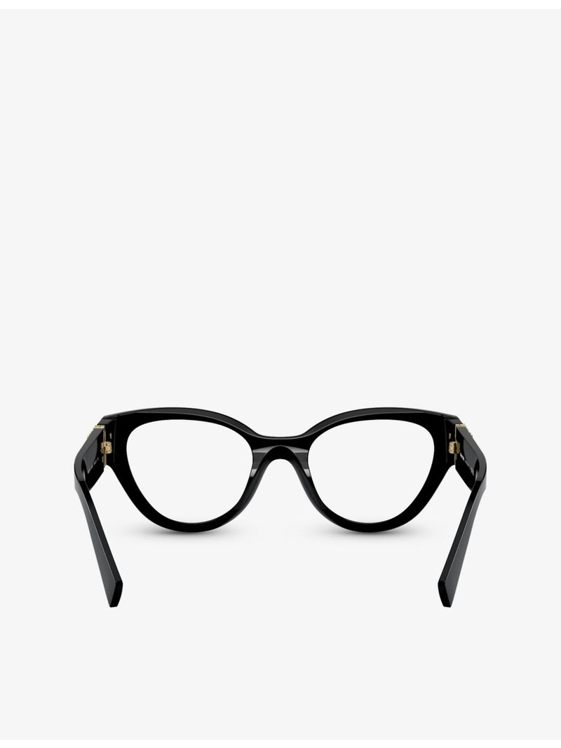 Miu Miu phantos frame acetate optical glasses, clear lenses - British product