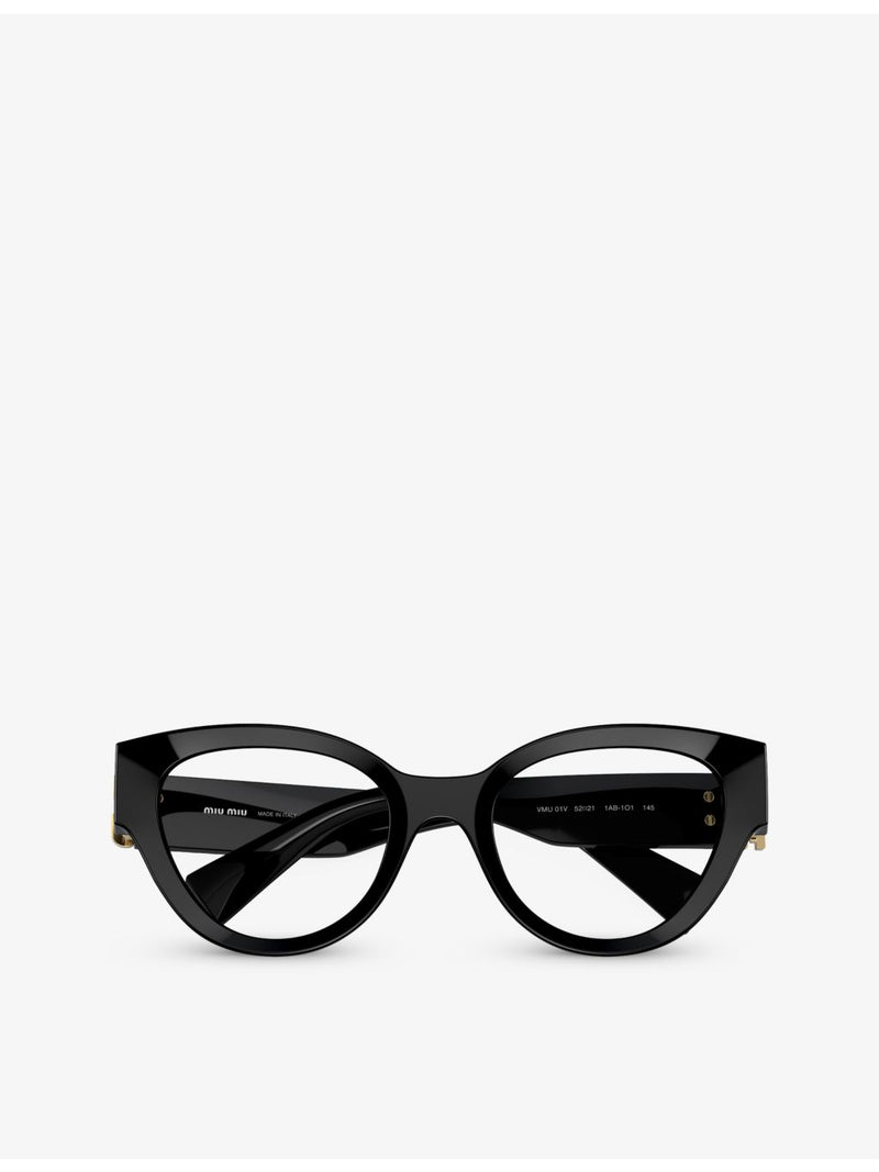 Miu Miu phantos frame acetate optical glasses, clear lenses - British product