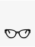 Miu Miu phantos frame acetate optical glasses, clear lenses - British product