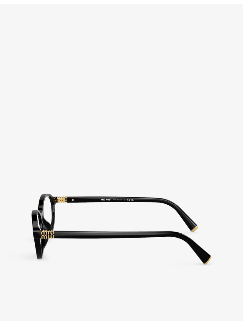 Miu Miu MU 09XV oval acetate optical glasses, imported from the UK