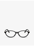 Miu Miu MU 09XV oval acetate optical glasses, imported from the UK