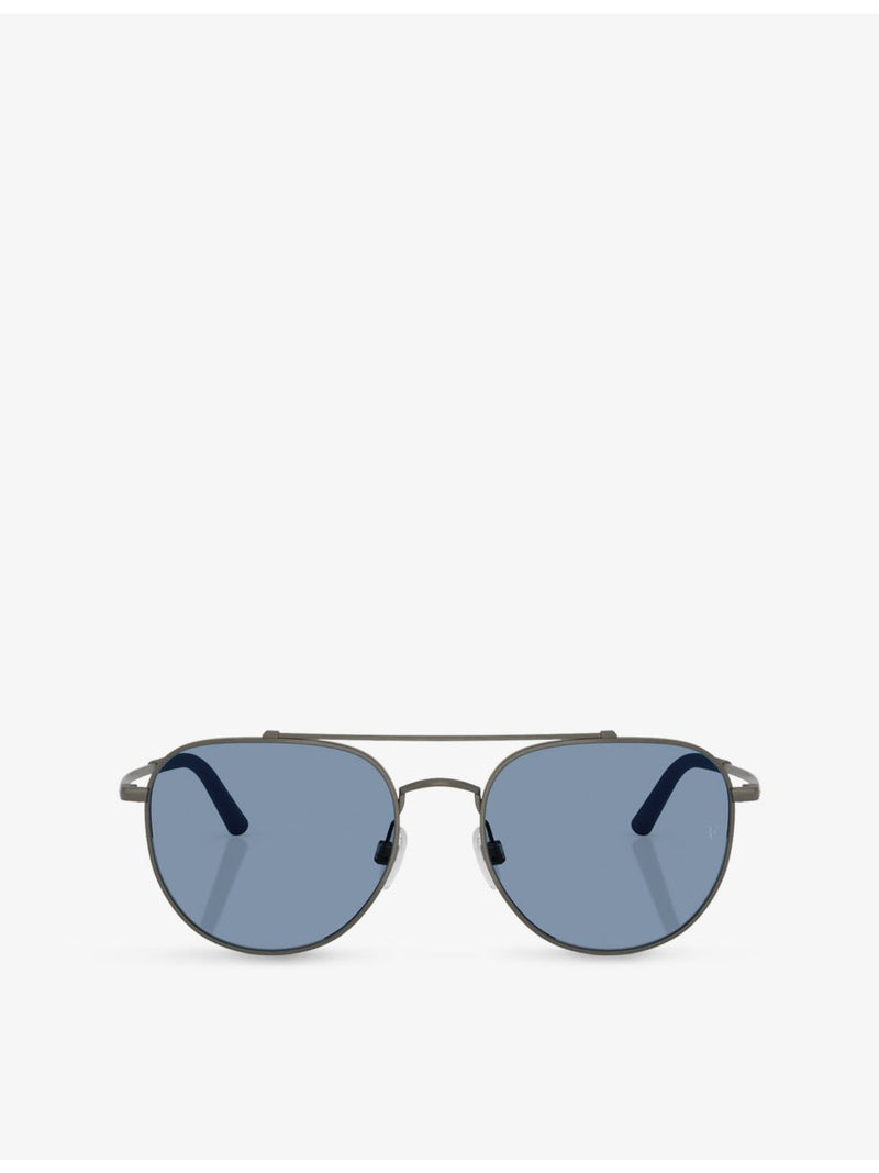 Oliver Peoples pilot-frame metal sunglasses OV1346S R-10, UK version