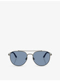 Oliver Peoples pilot-frame metal sunglasses OV1346S R-10, UK version