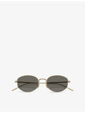 Oliver Peoples Sirry oval-frame titanium sunglasses, imported from the UK
