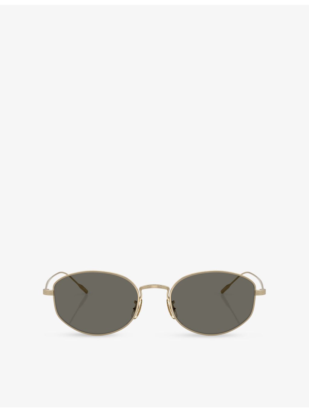 Oliver Peoples Sirry oval-frame titanium sunglasses, imported from the UK