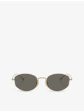 Oliver Peoples Sirry oval-frame titanium sunglasses, imported from the UK