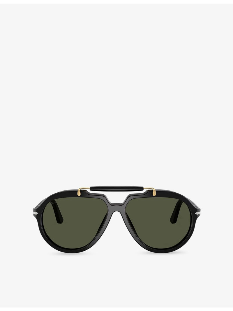 Persol pilot-frame acetate sunglasses PO0202S, imported from the UK