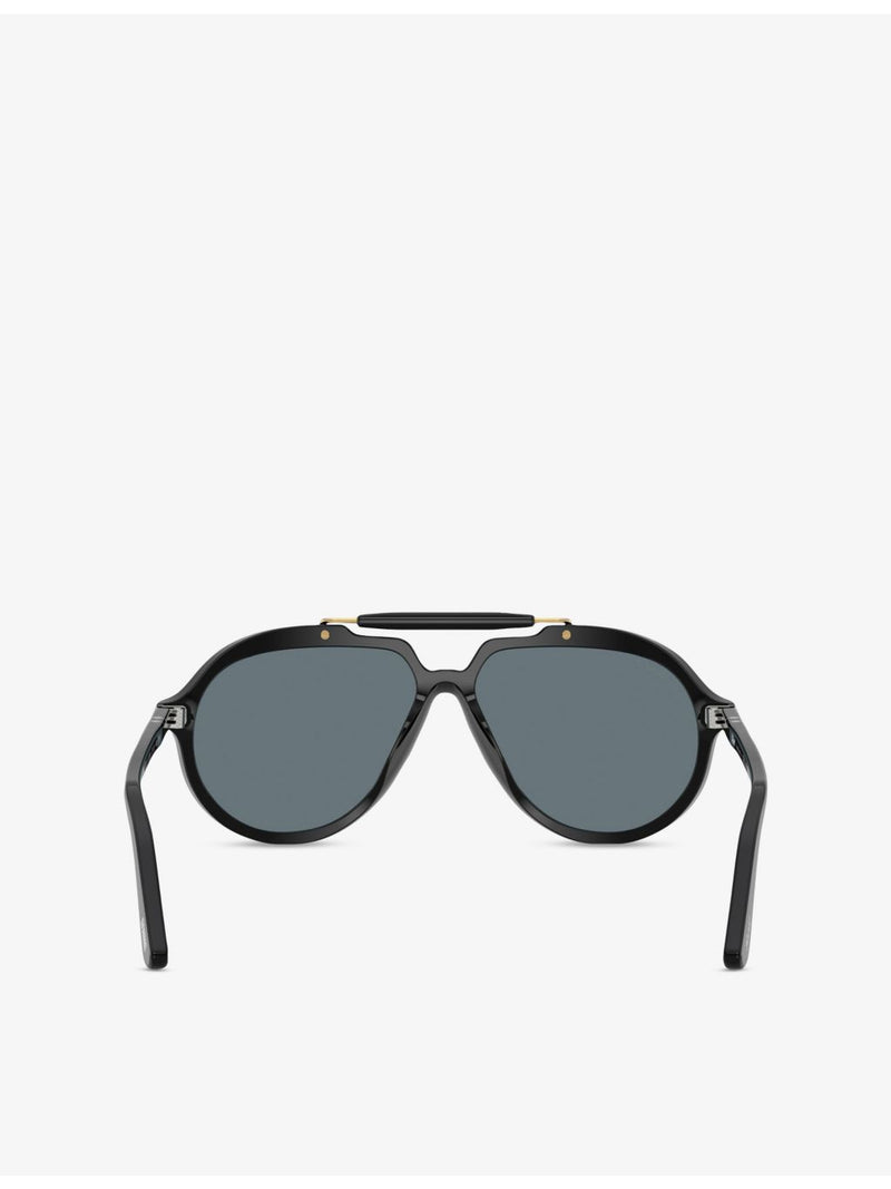 Persol Senna pilot-frame polarised acetate sunglasses (British brand)
