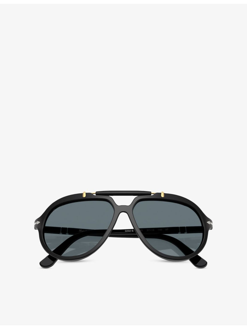 Persol Senna pilot-frame polarised acetate sunglasses (British brand)