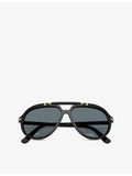 Persol Senna pilot-frame polarised acetate sunglasses (British brand)