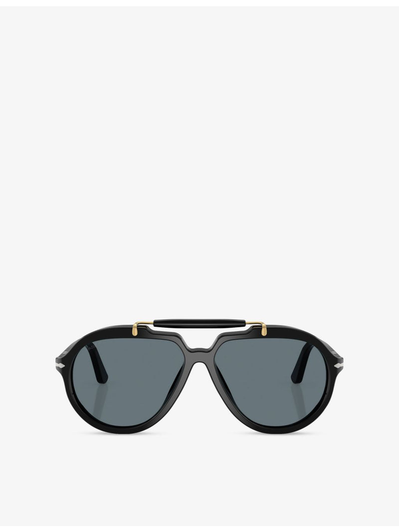 Persol Senna pilot-frame polarised acetate sunglasses (British brand)