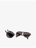 Persol PO0714 pilot-frame acetate sunglasses, imported from the UK