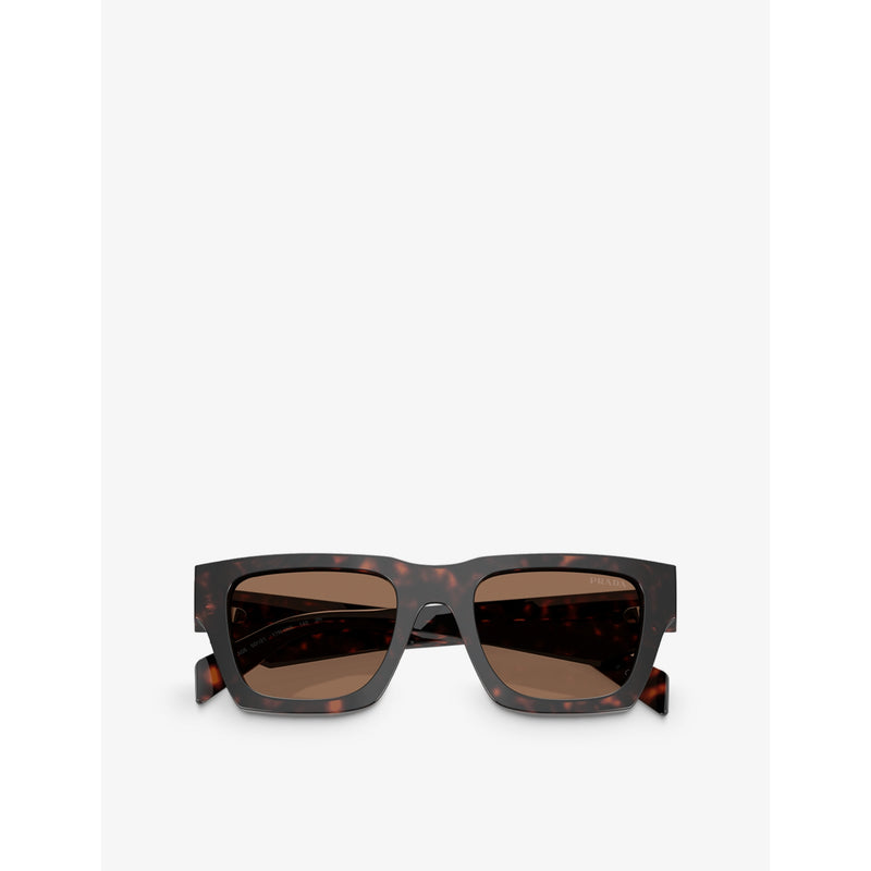 Prada tortoise acetate square-frame sunglasses 50mm (British brand)