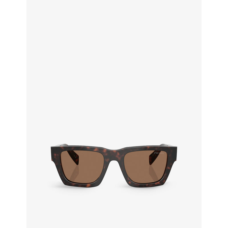 Prada tortoise acetate square-frame sunglasses 50mm (British brand)