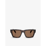 Prada tortoise acetate square-frame sunglasses 50mm (British brand)