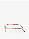 Ray-Ban RX3746V rectangular metal optical glasses - British product