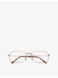 Ray-Ban RX3746V rectangular metal optical glasses - British product